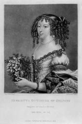 Portrait of Henrietta Anne, Duchess of Orleans, from 'Characters Illustrious in British History', by Richard Earlom and Charles Turner, 1815 (litho) (b/w photo) | Obraz na stenu