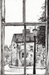 View from Old Hall Hotel Buxton, 2009, (ink on paper) | Obraz na stenu