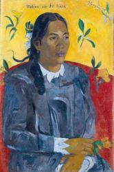 Vahine No Te Tiare (Woman with a Flower), 1891 (oil on canvas) | Obraz na stenu