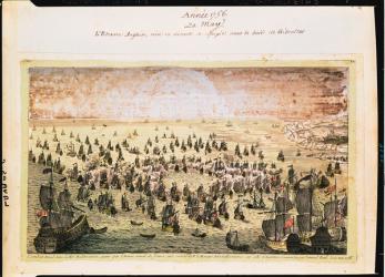 Siege of Mahon, 20th May 1756 (coloured engraving) | Obraz na stenu