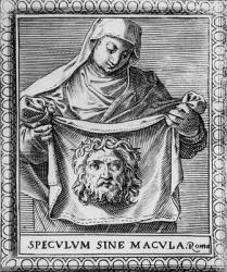 Veronica's Cloth, engraved by Roma (engraving) (b/w photo) | Obraz na stenu