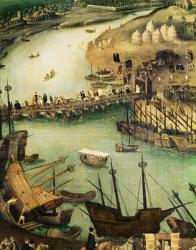 The Port of Seville, c.1590 (oil on canvas) (detail) | Obraz na stenu