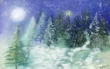 Silent Night, 1995 (pastel on paper) | Obraz na stenu