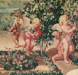 Children Gardening (after a cartoon by Le Brun), woven at the Atelier des Gobelins (wool tapestry) | Obraz na stenu