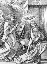 The Annunciation from the 'Small Passion' series, 1511 (woodcut) (b/w photo) | Obraz na stenu
