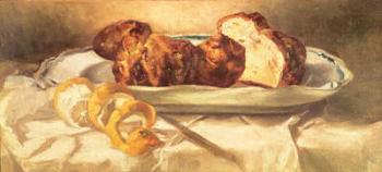 Still life with brioches and lemon, 1873 (oil on canvas) | Obraz na stenu