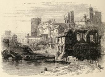 Prison of the Inquisition, Cordoba, Spain, from 'Spanish Pictures', by Reverend Samuel Manning, published in 1870 (engraving) | Obraz na stenu