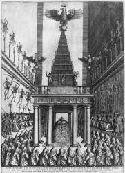 Funeral of Sigismund II Augustus, King of Poland and Grand Duke of Lithuania in Rome, 1572 (engraving) | Obraz na stenu