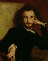Portrait of Charles Baudelaire (1821-67) 1844 (oil on canvas) | Obraz na stenu