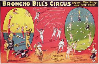 Broncho Bill's Circus, Birmingham c.1890-1910 (colour litho) | Obraz na stenu