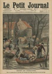 Floods again, illustration from 'Le Petit Journal', supplement illustre, 27th November 1910 (colour litho) | Obraz na stenu