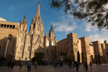 The Gothic cathedral, Barcelona, Spain (photo) | Obraz na stenu