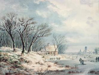 Landscape: Winter (w/c on paper) | Obraz na stenu