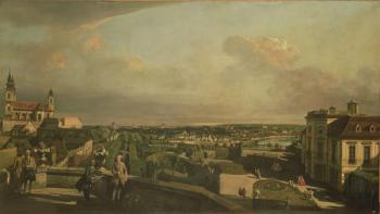 The Kaunitz Palace and Garden, Vienna, 1759/60 (oil on canvas) | Obraz na stenu