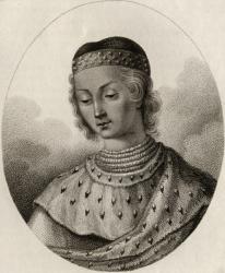 Charles of Valois, Duke of Orleans, engraved by Gerimia, from 'A Catalogue of the Royal and Noble Authors', published 1806 (litho) | Obraz na stenu