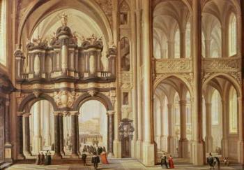 Interior of a Church (oil on canvas) | Obraz na stenu