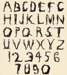 The Three Delevines Satanic Gambols Human Alphabet. The Three Delevines were an 1897 Music Hall act. From The Strand Magazine published 1897. | Obraz na stenu