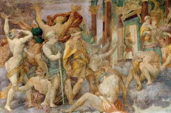 Francis I drives out the Vices and enters the Temple of Jupiter, c.1522-40 (fresco) | Obraz na stenu