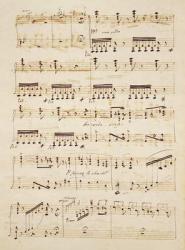 Manuscript page from the score of 'Les Huguenots' | Obraz na stenu