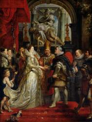The Proxy Marriage of Marie de Medici (1573-1642) and Henri IV (1573-1642) 5th October 1600, 1621-25 (oil on canvas) | Obraz na stenu
