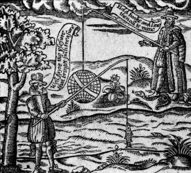 Satire of Fishing, from 'A Book of Roxburghe Ballads' (woodcut) (b/w photo) | Obraz na stenu