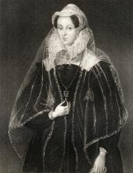 Portrait of Mary, Queen of Scots (1542-87), from 'Lodge's British Portraits', 1823 (litho) | Obraz na stenu