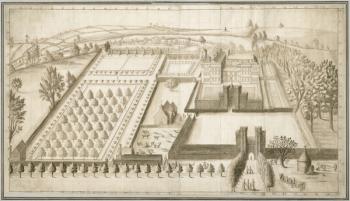 Lullingstone Castle, c.1670 (pen & ink with wash on paper) | Obraz na stenu