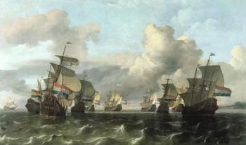 The Dutch Fleet of the India Company, 1675 (oil on canvas) | Obraz na stenu