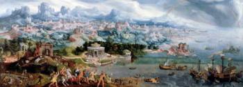 Panoramic Fantasy with the Abduction of Helen, 1535 (oil on canvas) | Obraz na stenu
