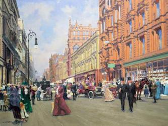'Buchanan Street in 1910' (oil on board) | Obraz na stenu