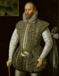 Portrait of Sir Walter Raleigh, 1598 (oil on panel) | Obraz na stenu