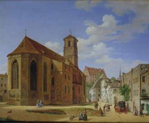 The Church Square in Wasserburg am Inn, 1838 (oil on canvas) | Obraz na stenu