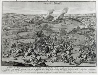 A View and Representation of the Battle of Hochsted, 13th August 1704 (engraving) (b/w photo) | Obraz na stenu