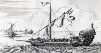 Barbary Galleys (engraving) | Obraz na stenu