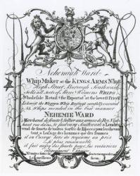 Trade card for Nehemiah Ward, Southwark whipmaker | Obraz na stenu