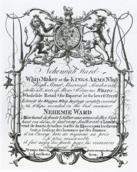 Trade card for Nehemiah Ward, Southwark whipmaker | Obraz na stenu