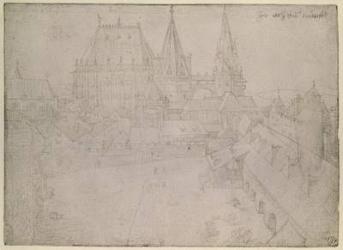 The Minster at Aachen, 1520 (silverpoint on paper) (photo) | Obraz na stenu