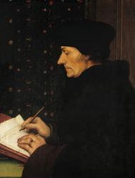Portrait of Desiderius Erasmus (1466-1536) (oil on panel) | Obraz na stenu