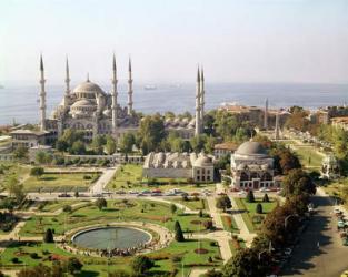 View of the Sultan Ahmet Camii (Blue Mosque) built 1609-16 (photo) | Obraz na stenu