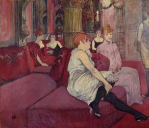 In the Salon at the Rue des Moulins, 1894 (charcoal & oil on canvas) | Obraz na stenu