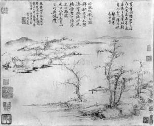 Landscape (pen & ink on paper) | Obraz na stenu