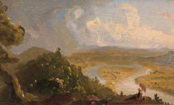 Sketch for View from Mount Holyoke, Northampton, Massachusetts, after a Thunderstorm (The Oxbow), 1836 (oil and pencil on composition board) | Obraz na stenu