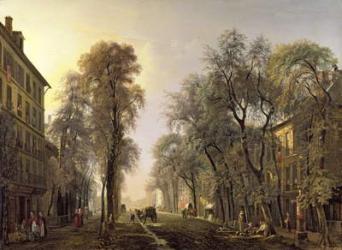 Boulevard Poissonniere in 1834 (oil on canvas) | Obraz na stenu