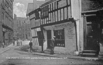 The Poet's Corner, Long Millgate, Manchester, c.1910 (b/w photo) | Obraz na stenu
