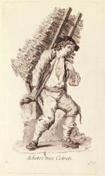 The Faggot Seller, from 'Petits Metiers de Paris' (engraving) | Obraz na stenu