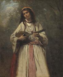 Gypsy Girl With Mandolin, c.1870 (oil on canvas) | Obraz na stenu