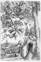 The Temptation of St.Anthony, 1506 (woodcut) (b/w photo) | Obraz na stenu