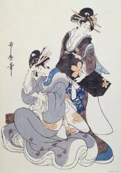 Two Female Figures (colour woodblock print, 10th block) | Obraz na stenu