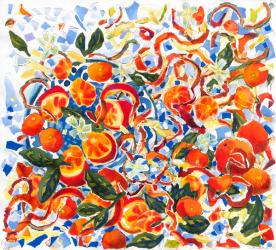 Orange Feast, 2015 (ink painting collage) | Obraz na stenu