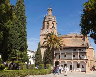 Ronda, Malaga Province, Spain. Church of Santa Maria la Mayor | Obraz na stenu